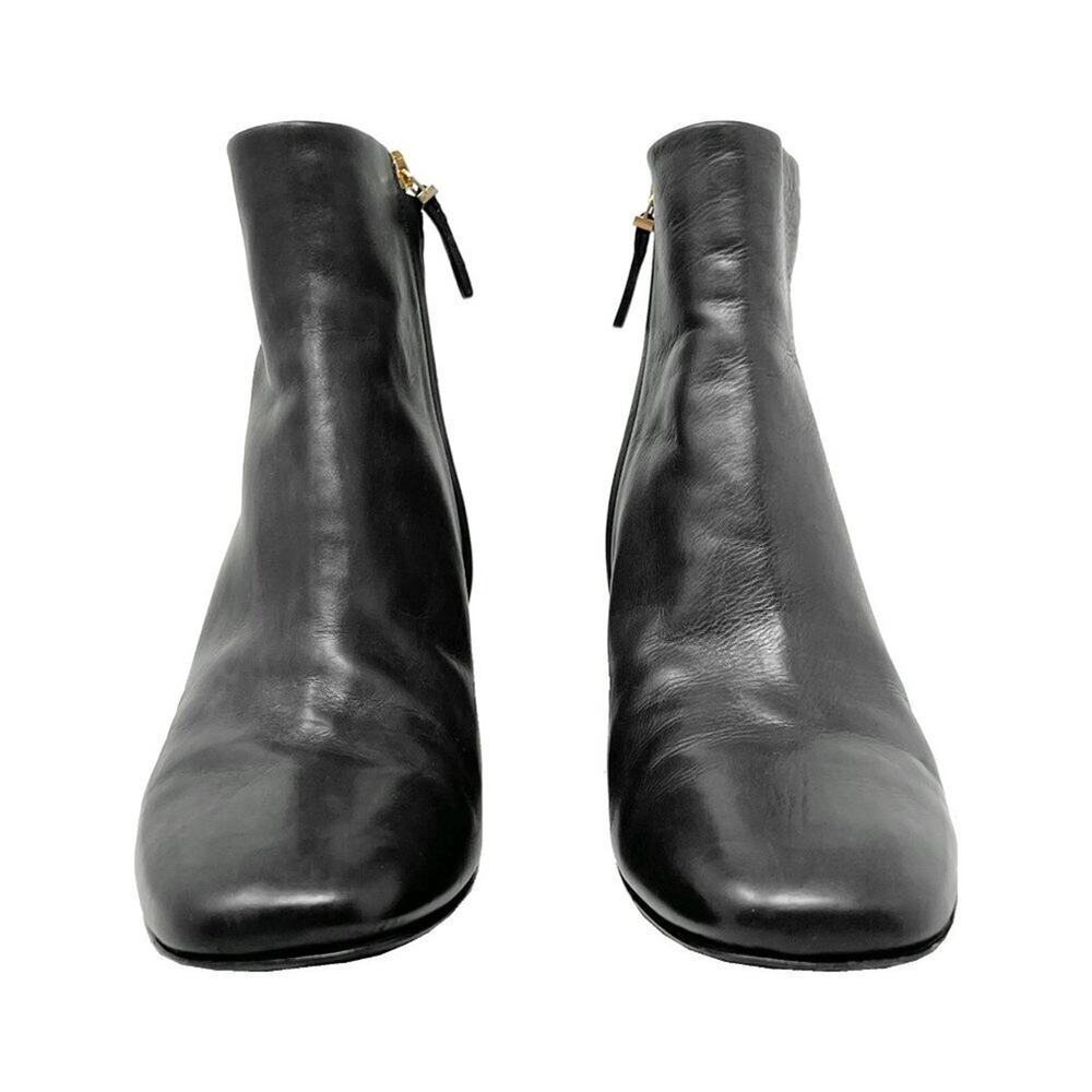 The Row Bowin black leather ankle‎ boots square toe block heel size 38 - Picture 4 of 9